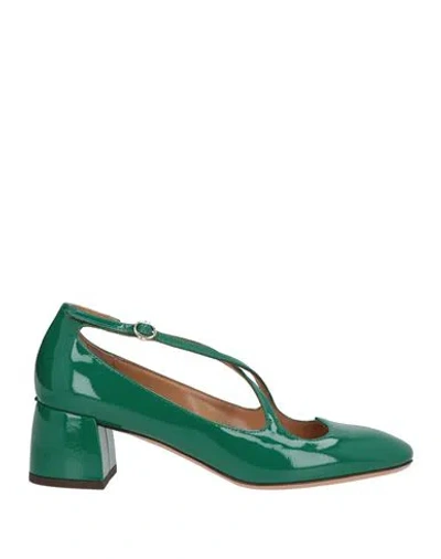 A.bocca A. Bocca Woman Pumps Green Size 9 Leather