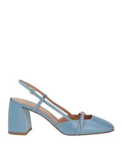 A.bocca A. Bocca Woman Pumps Light Blue Size 9 Leather