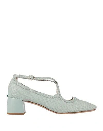 A.bocca A. Bocca Woman Pumps Sage Green Size 6 Leather In Gray