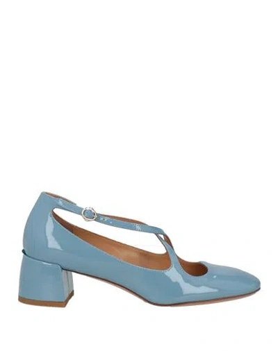 A.bocca A. Bocca Woman Pumps Slate Blue Size 8 Leather