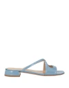 A.bocca A. Bocca Woman Sandals Light Blue Size 5 Leather