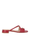 A.bocca A. Bocca Woman Sandals Red Size 6 Leather In White