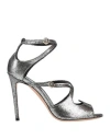 A.bocca A. Bocca Woman Sandals Silver Size 8 Leather