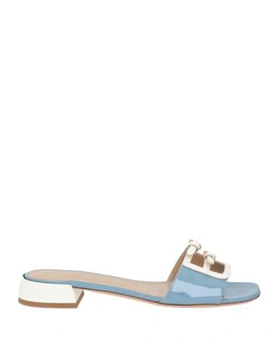 A.bocca A. Bocca Woman Sandals Slate Blue Size 10 Leather