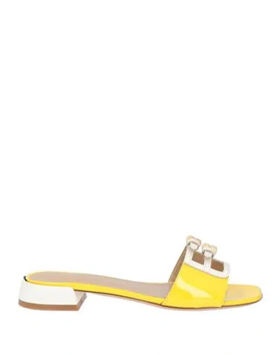 A.bocca A. Bocca Woman Sandals Yellow Size 10 Leather