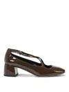 A.bocca Two For Love Pumps In Patent Calf Leather In Brown