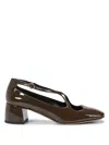 A.bocca Two For Love Pumps In Patent Calf Leather In Dark Brown