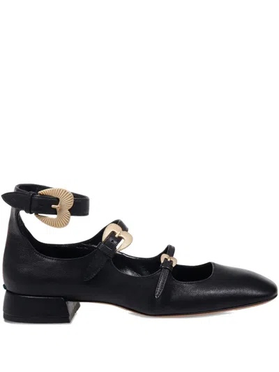 A.bocca Heart Buckle-embellished Heeled Pumps In Black