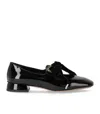 A.bocca Mary Jane Black Ballet Flat With Bow In Black