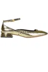 A.bocca Metallic Effect Leather Ballerinas In Gold