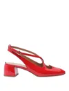 A.bocca 45mm Slingback Block-heel Mules In Red