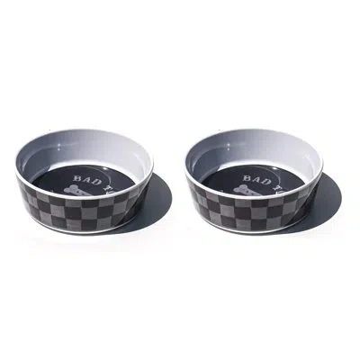 Abode Homewares Bad To The Bone Melamine Pet Bowl - Small - 1.5 Cups - Black