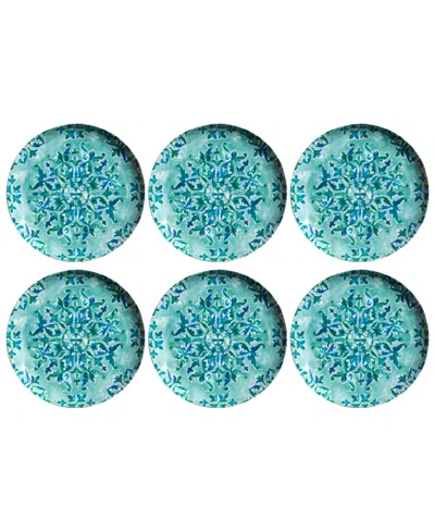 Abode Homewares Cote D'azur 6-pc. Dinner Plates, Service For 6 In Blue