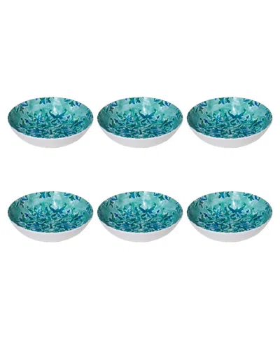 Abode Homewares Cote D'azur Ind 6-pc. Bowls, Service For 6 In Blue