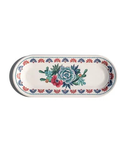 Abode Homewares Desert Succulent Sandwich Tray In White