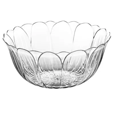 Abode Homewares Figural Flower Acrylic Serving Bowl - Clear - 14.09"