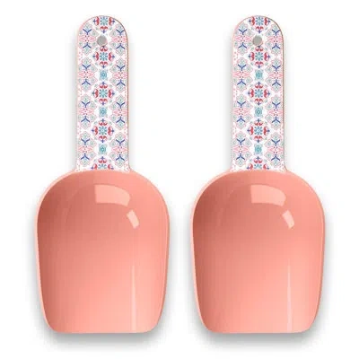 Abode Homewares Flower Fields Melamine Pet Food Scoop - 2 Cups - Pink