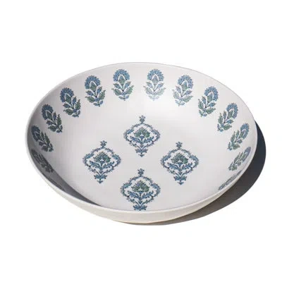 Abode Homewares Kashmir Newwave Melamine Low Bowl - Blue - 9.1" - Set Of 6