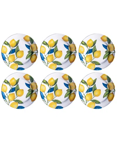 Abode Homewares Lemon Orchard 6-pc. Dinner Plates, Service For 6 In Yellow