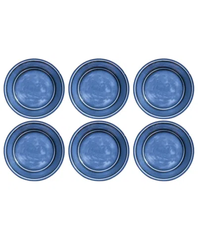 Abode Homewares Madison 6-pc. Dinner Plates, Service For 6 In Blue