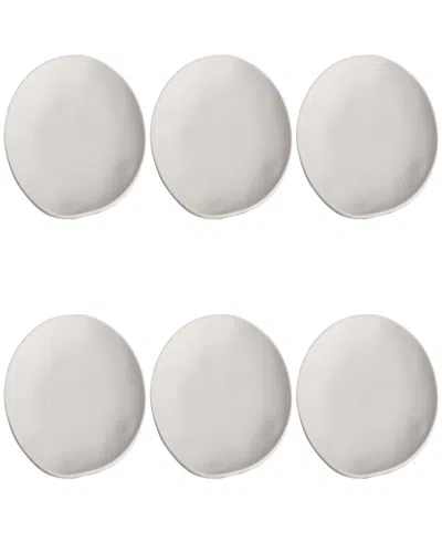 Abode Homewares Melamine Appetizer 6-pc. Plates, Service For 6 In White