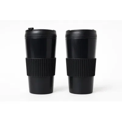 Abode Homewares Mesa Hot Double Wall Travel Tumbler In Black
