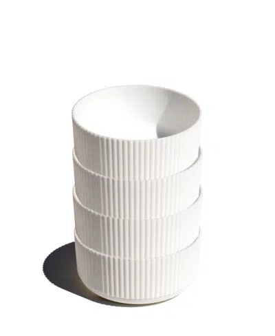 Abode Homewares Mesa Individual 4-pc. Bowls, Service For 4 In White