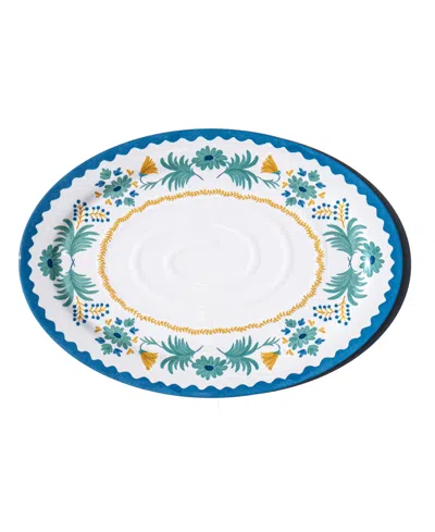 Abode Homewares Montelupo 14" Melamine Oval Serving Platter In Multi