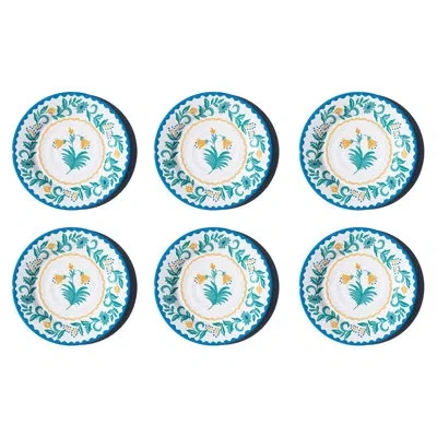 Abode Homewares Montelupo Newwave Melamine Salad Plate - Multicolor - 8.5" - Set Of 6