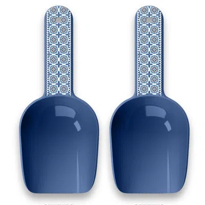 Abode Homewares Moroccan Melamine Pet Food Scoop - 2 Cup - Blue