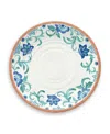 Abode Homewares Rio Turquoise Floral Melamine Dinner Plates, Set Of 6 In Multi