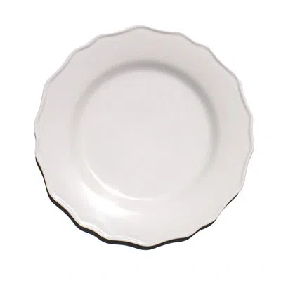 Abode Homewares Scallop Newwave Melamine Dinner Plate - Cream - 10.5" - Set Of 6