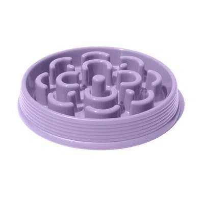 Abode Homewares Slow Chow Medallion Polypropylene Slow Feeder In Purple
