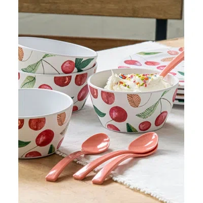 Abode Homewares Tarhong  Berries & Cherries Salad Plate, 8.5 X 0.7 Set Of 6 In Multicolor