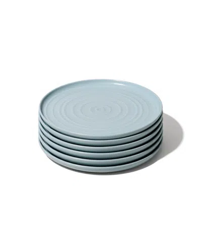 Abode Homewares Terra Dinner Plates, Set Of 6 In Blue