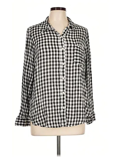 Pre-owned Abound 3/4 Sleeve Button Down Shirt In Black