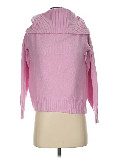Pre-owned Abound 3/4 Sleeve Turtleneck In Pink