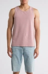 Abound Acid Wash Cotton Tank In Pink Timber Washeddnu