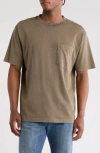 Abound Acid Wash Pocket T-shirt In Brown