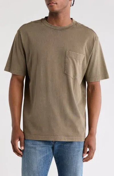 Abound Acid Wash Pocket T-shirt In Brown