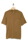 Abound Acid Wash Pocket T-shirt In Brown