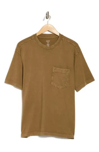 Abound Acid Wash Pocket T-shirt In Brown