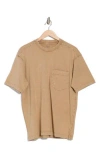 Abound Acid Wash Pocket T-shirt In Tan Cartouche