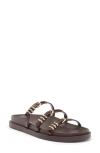 Abound Aimbee Slide Sandal In Brown Chocolate Croco