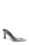 Abound Alana Slide Sandal In Black/white Snake Print- Clear