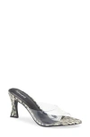 Abound Alana Slide Sandal In Black/white Snake Print- Clear