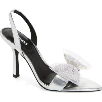 Abound Alexia Embellished Bow Slingback Sandal In Silver Metallic