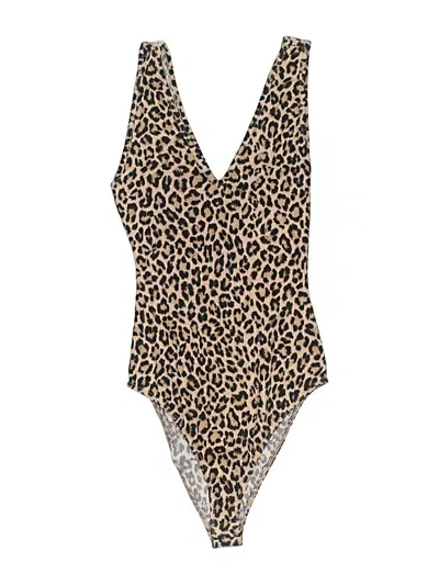 Pre-owned Abound Bodysuit In Tan