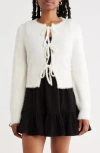 Abound Bow Front Cardigan In White