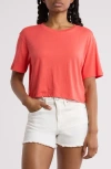 Abound Boxy Crop T-shirt In Red Cayenne